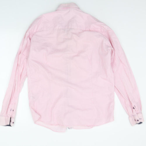 a2 BY ANDRE Mens Pink Polka Dot   Button-Up Size L
