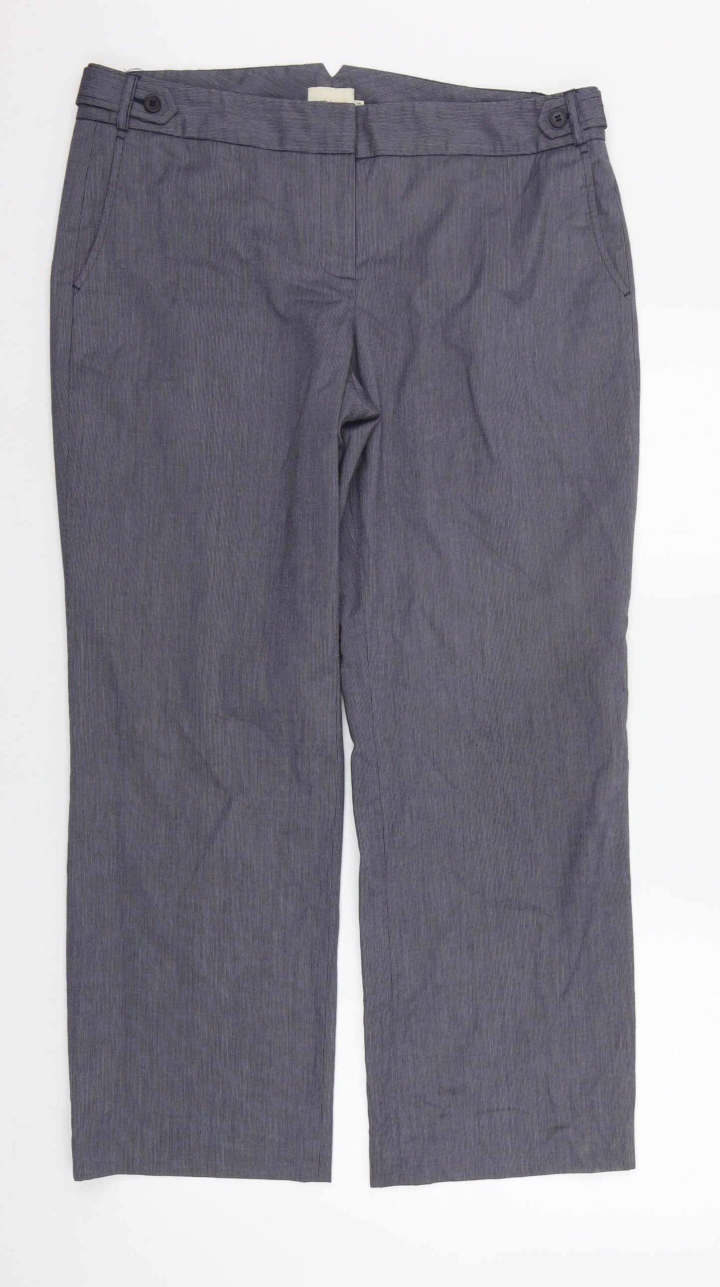 Reiss Womens Grey   Trousers  Size 14 L26 in