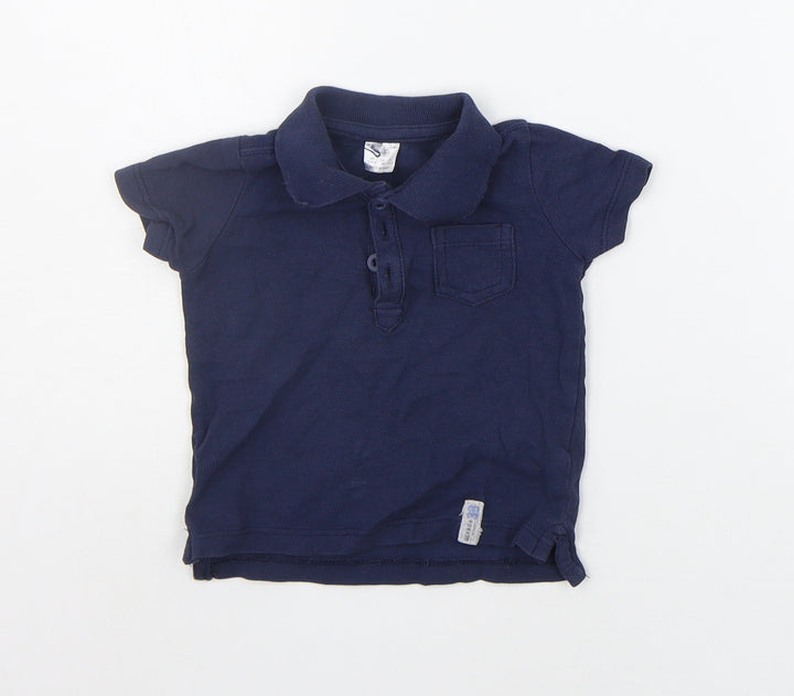 F&F Baby Blue   Basic Polo Size 6-9 Months