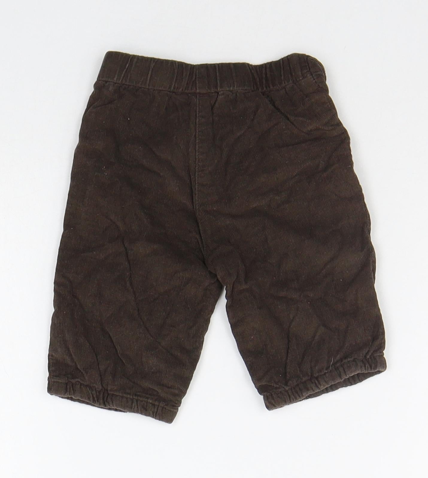 Vertbaudet Girls Brown   Jogger Trousers Size 0-3 Months