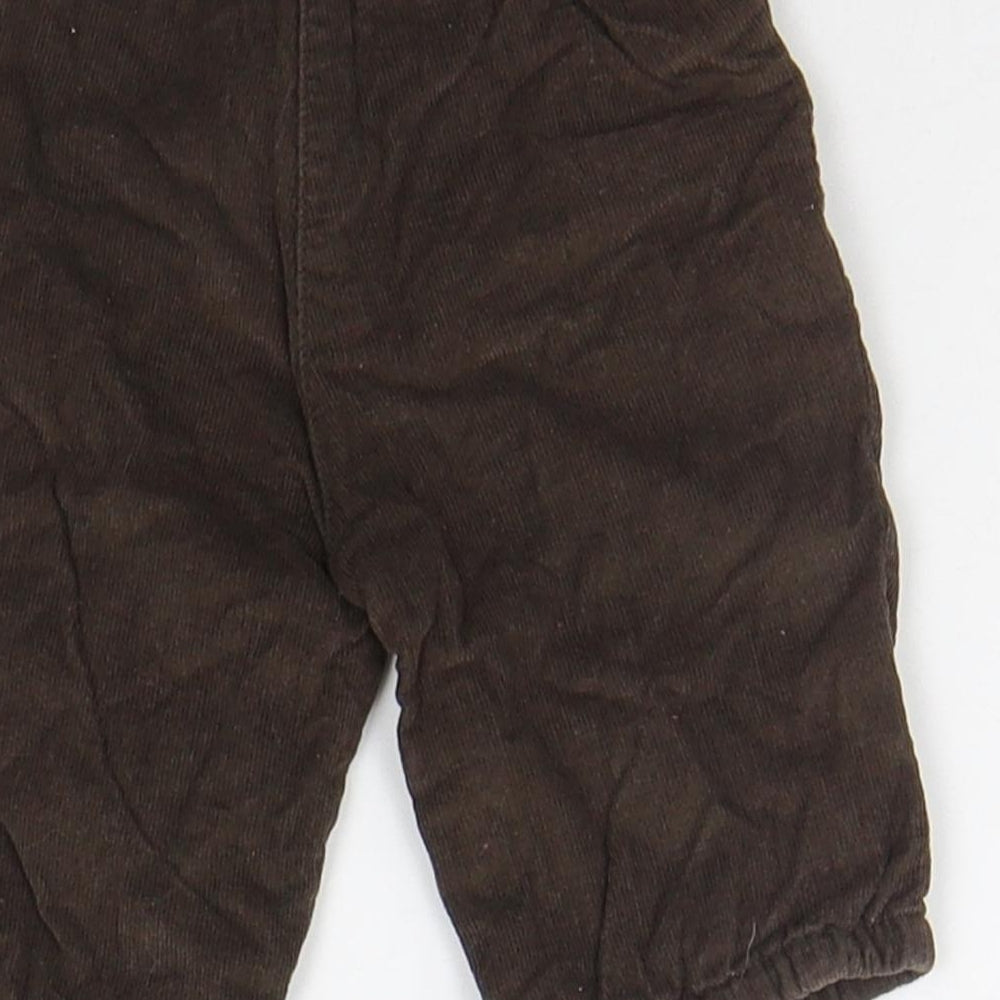 Vertbaudet Girls Brown   Jogger Trousers Size 0-3 Months