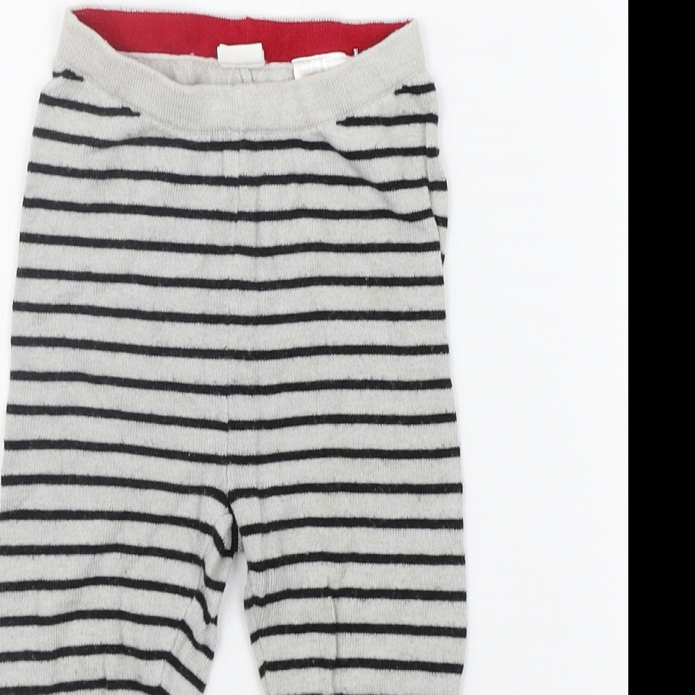 H&M Girls Grey Striped  Jogger Trousers Size 18-24 Months