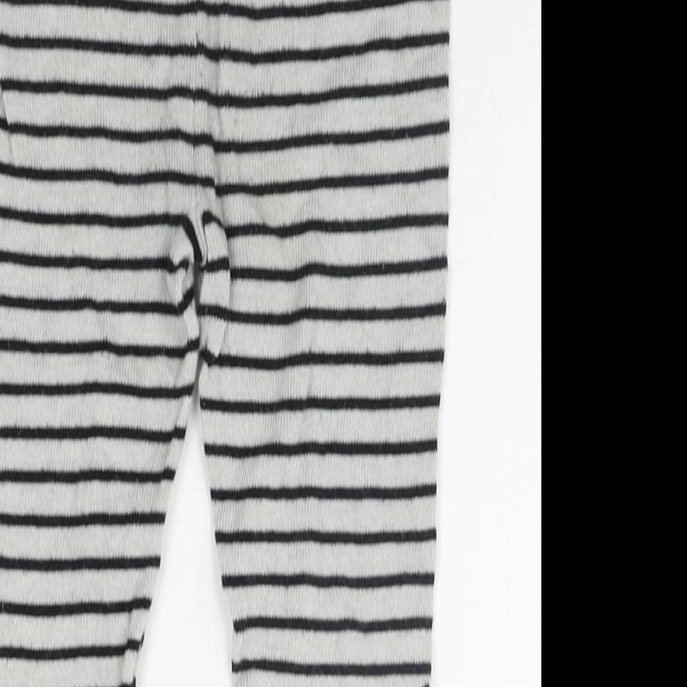 H&M Girls Grey Striped  Jogger Trousers Size 18-24 Months