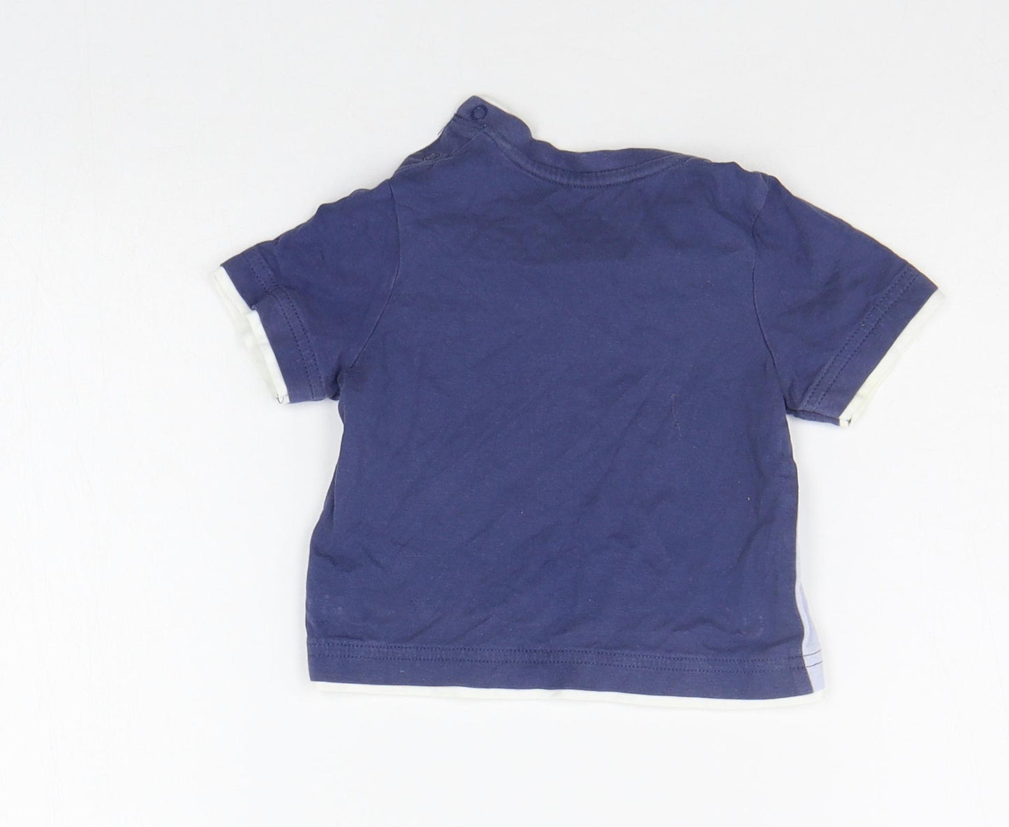 Mothercare Baby Blue Geometric  Basic T-Shirt Size 6-9 Months
