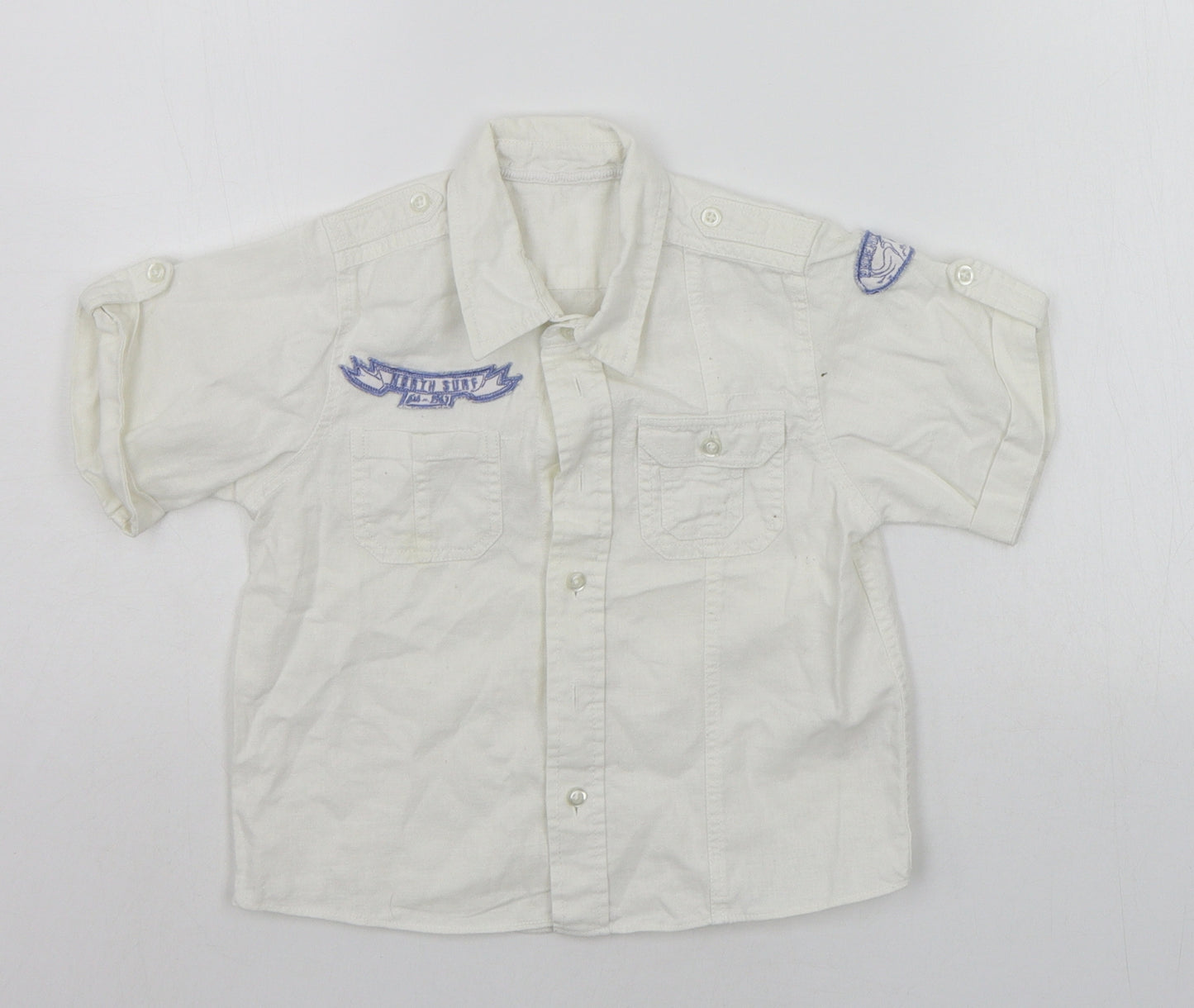 Matalan Boys White   Basic Button-Up Size 18-24 Months