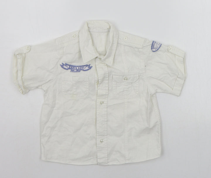 Matalan Boys White   Basic Button-Up Size 18-24 Months