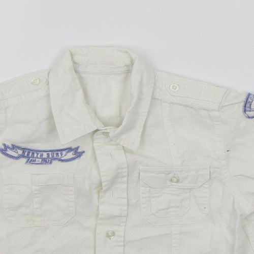 Matalan Boys White   Basic Button-Up Size 18-24 Months