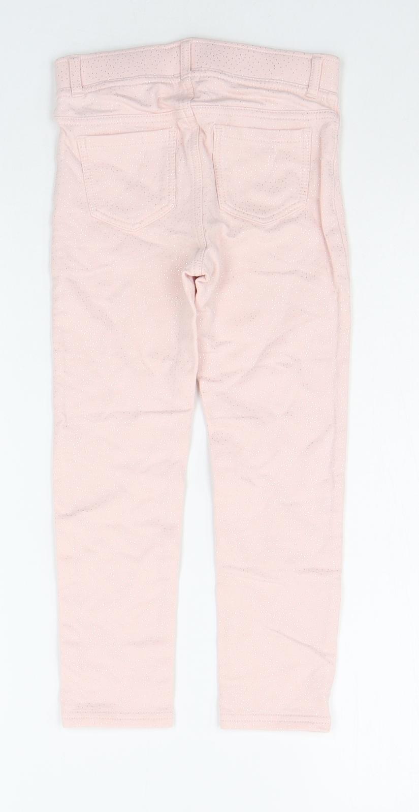 H&M Girls Pink   Jogger Trousers Size 6-7 Years - Sparkle Effect