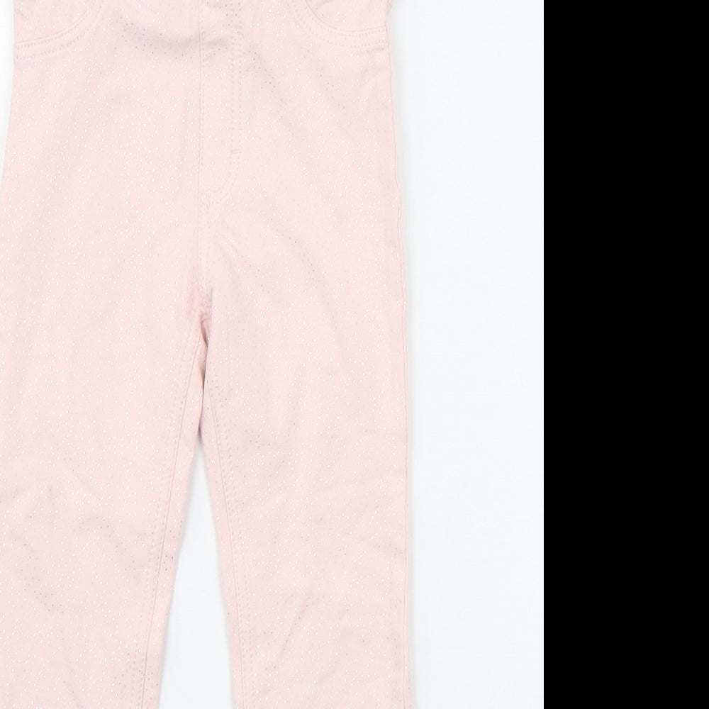 H&M Girls Pink   Jogger Trousers Size 6-7 Years - Sparkle Effect