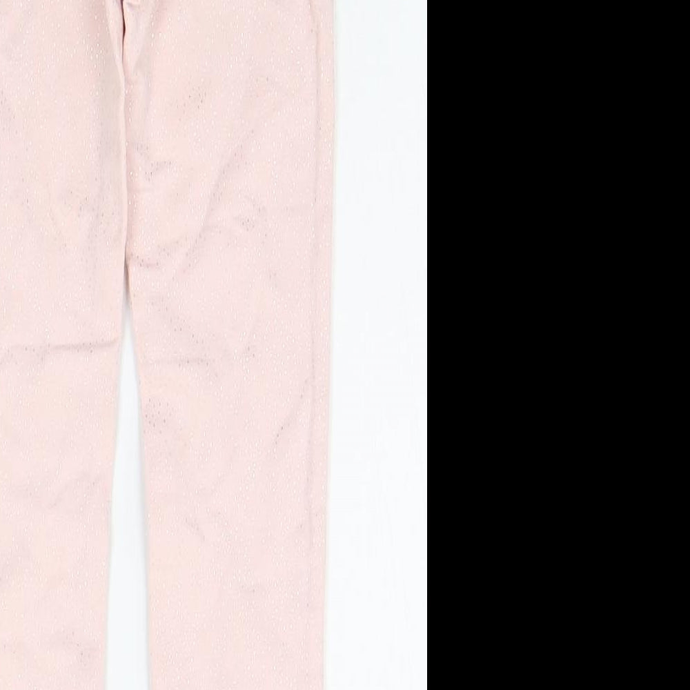 H&M Girls Pink   Jogger Trousers Size 6-7 Years - Sparkle Effect