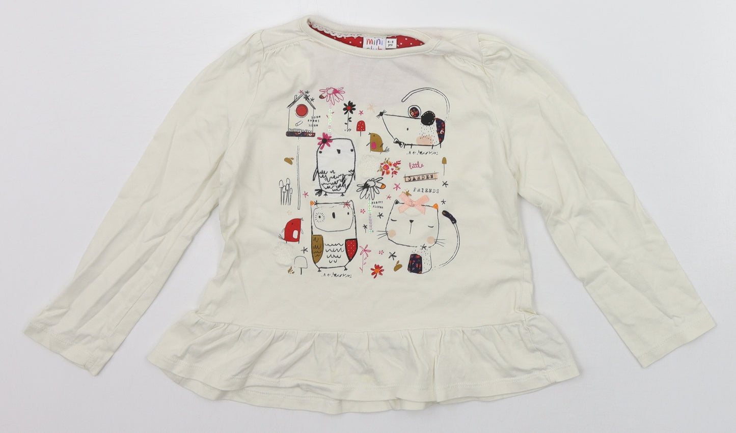 Mini Club Girls Beige   Basic T-Shirt Size 4-5 Years