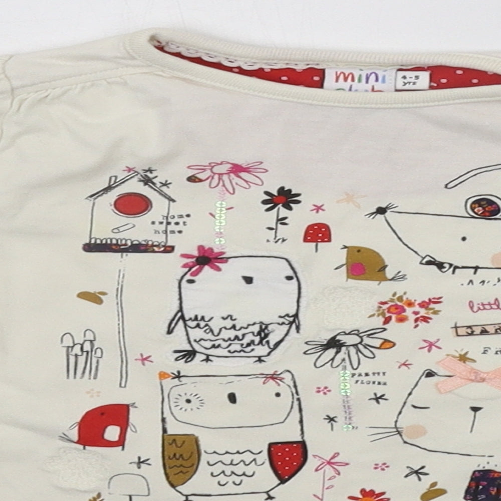 Mini Club Girls Beige   Basic T-Shirt Size 4-5 Years