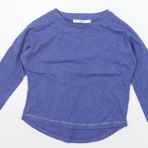Marks and Spencer Girls Blue   Basic T-Shirt Size 5-6 Years