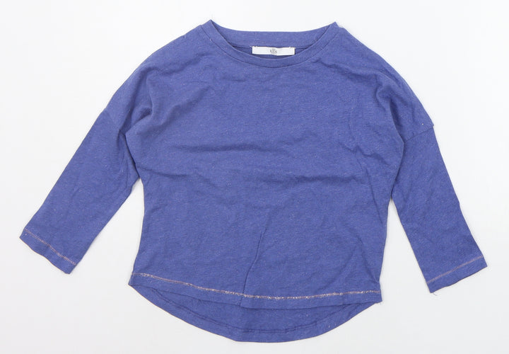Marks and Spencer Girls Blue   Basic T-Shirt Size 5-6 Years