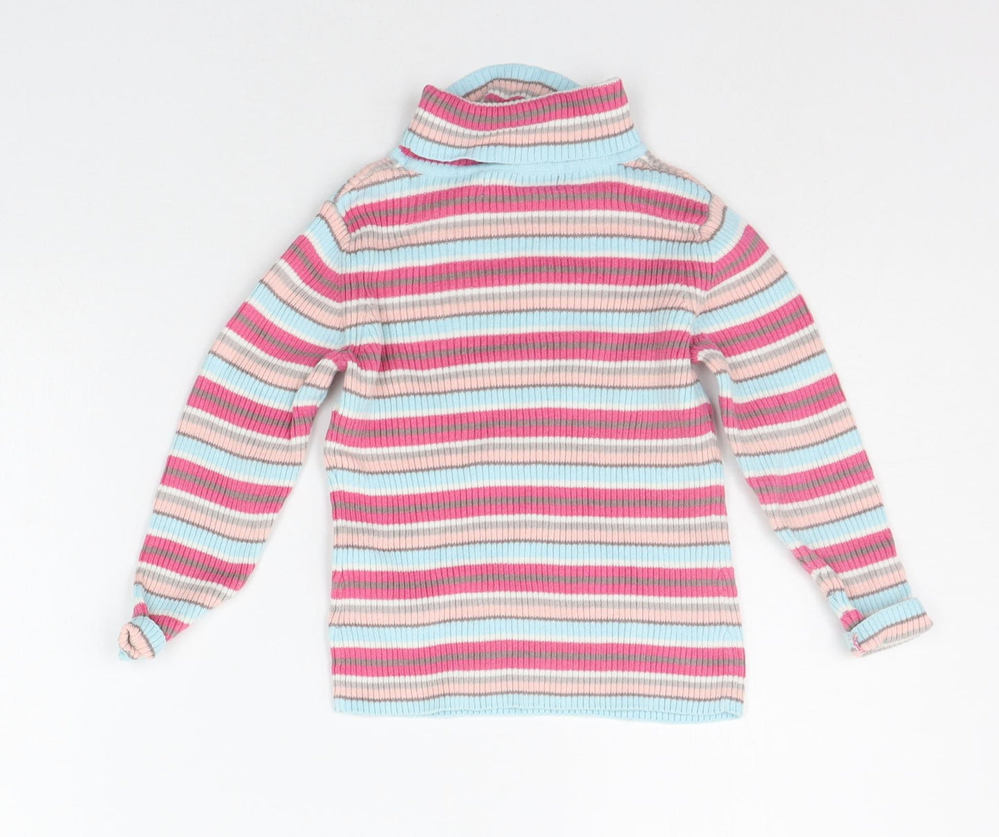 George Girls Pink Striped  Pullover Jumper Size 2-3 Years