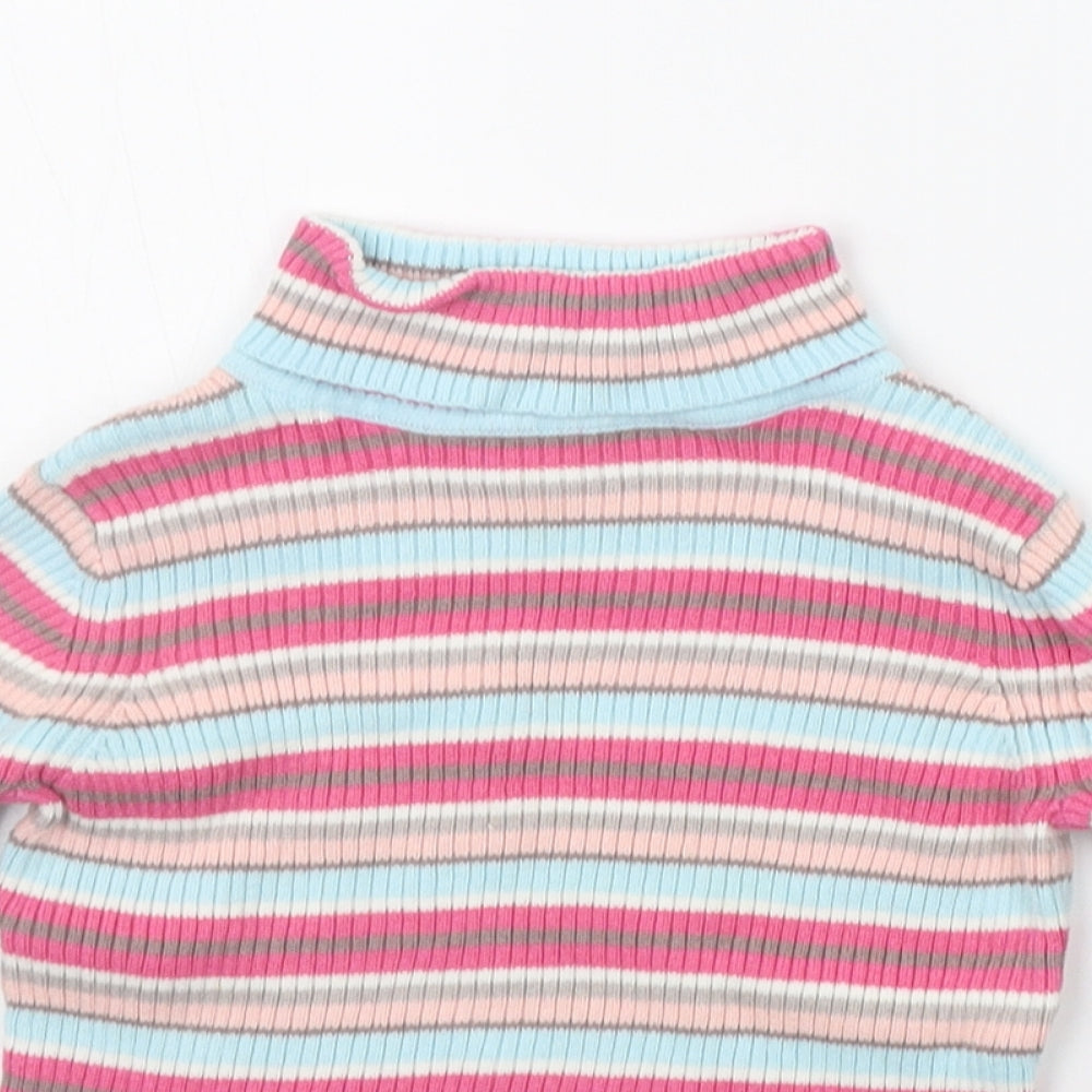 George Girls Pink Striped  Pullover Jumper Size 2-3 Years