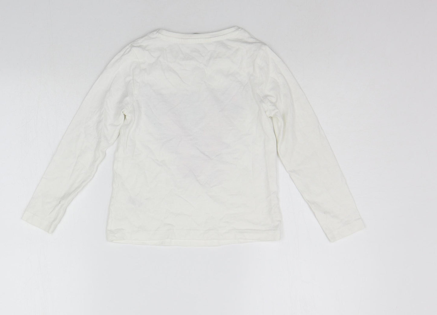 George Boys White   Basic T-Shirt Size 5-6 Years  - SEQUIN