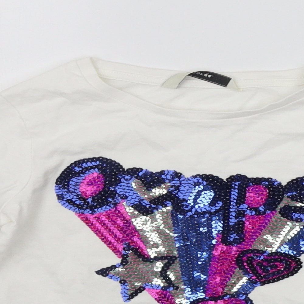 George Boys White   Basic T-Shirt Size 5-6 Years  - SEQUIN