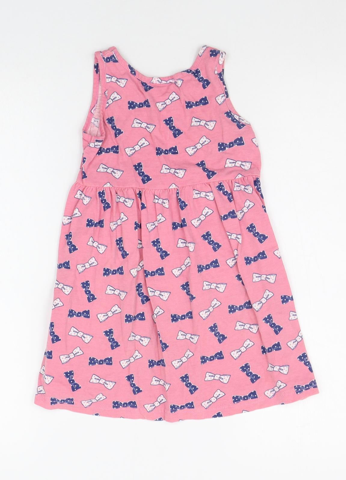 Young Dimension Girls Pink Geometric  A-Line  Size 4-5 Years