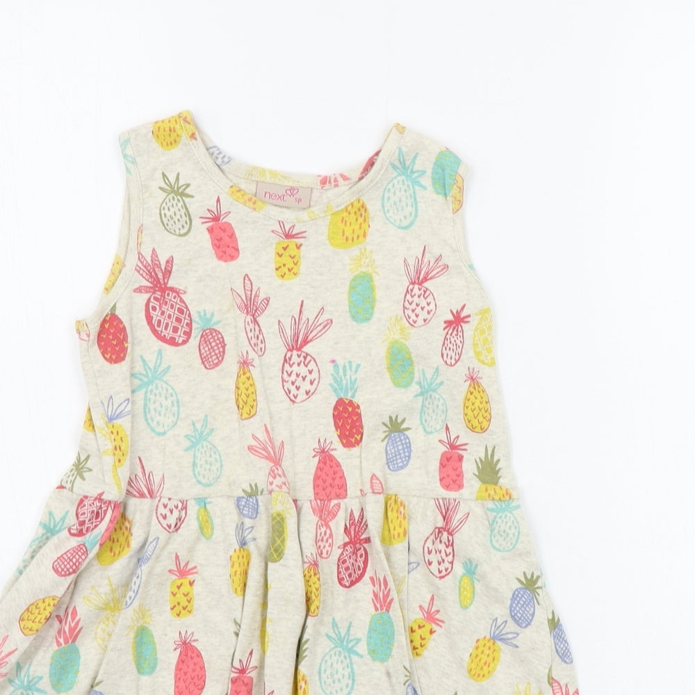 NEXT Girls Grey Geometric  A-Line  Size 5-6 Years