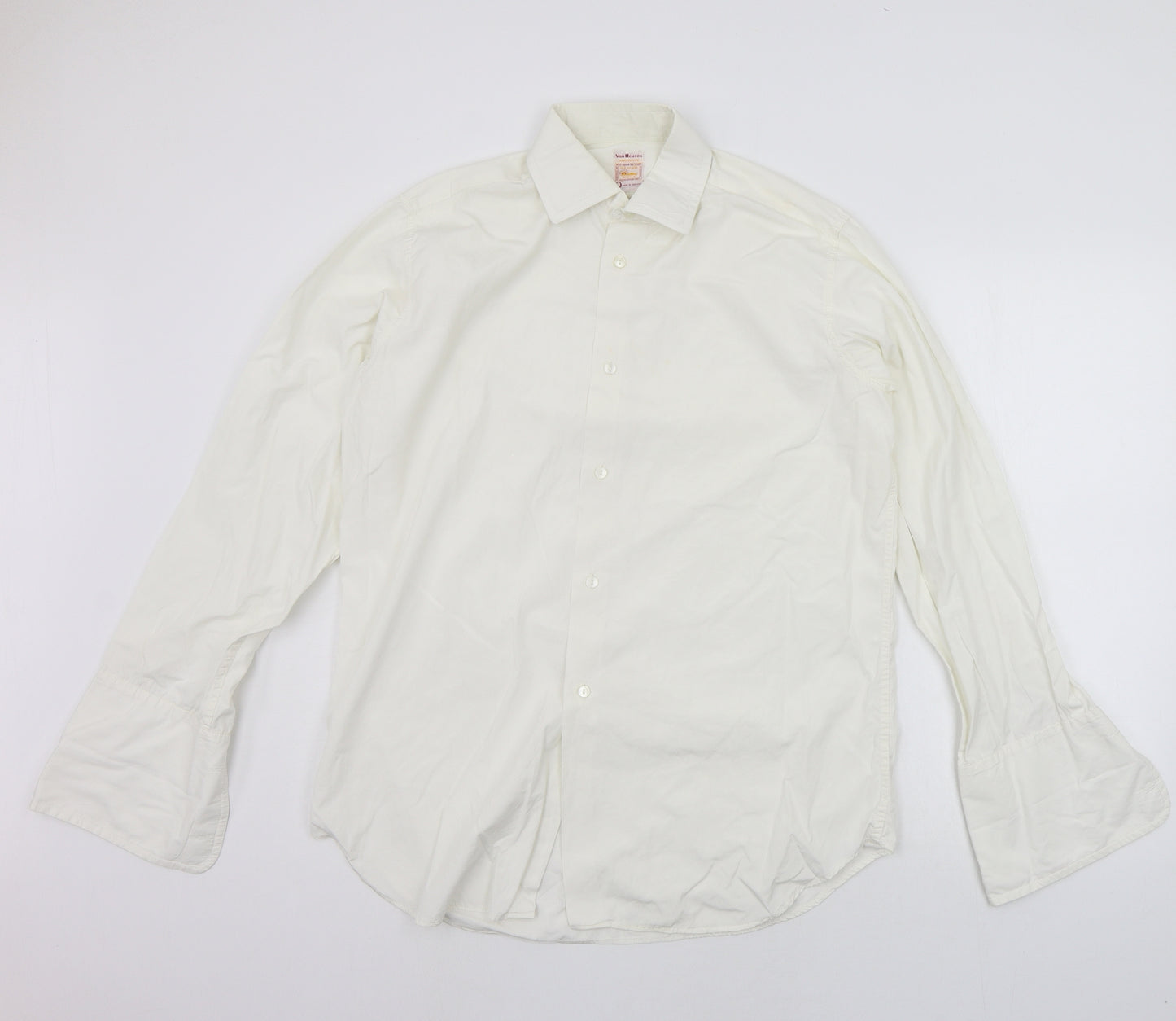 Van Heuson Mens White    Button-Up Size 15.5