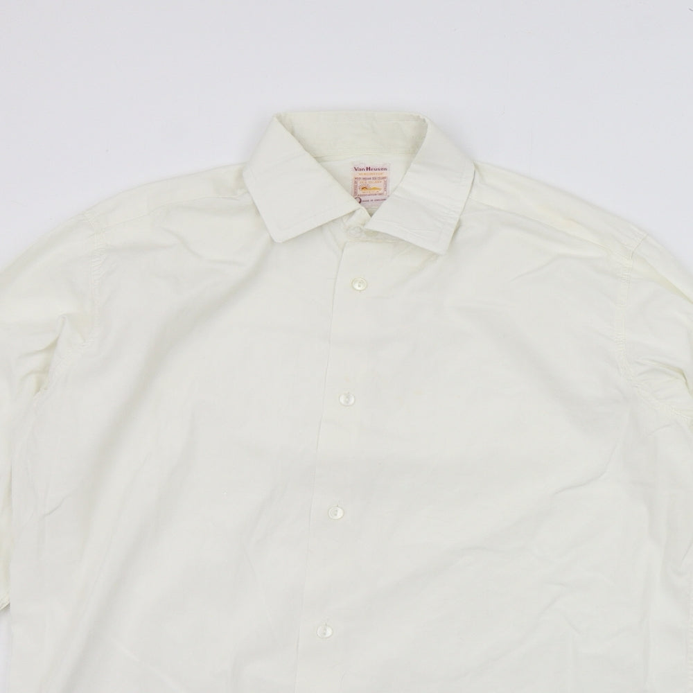 Van Heuson Mens White    Button-Up Size 15.5