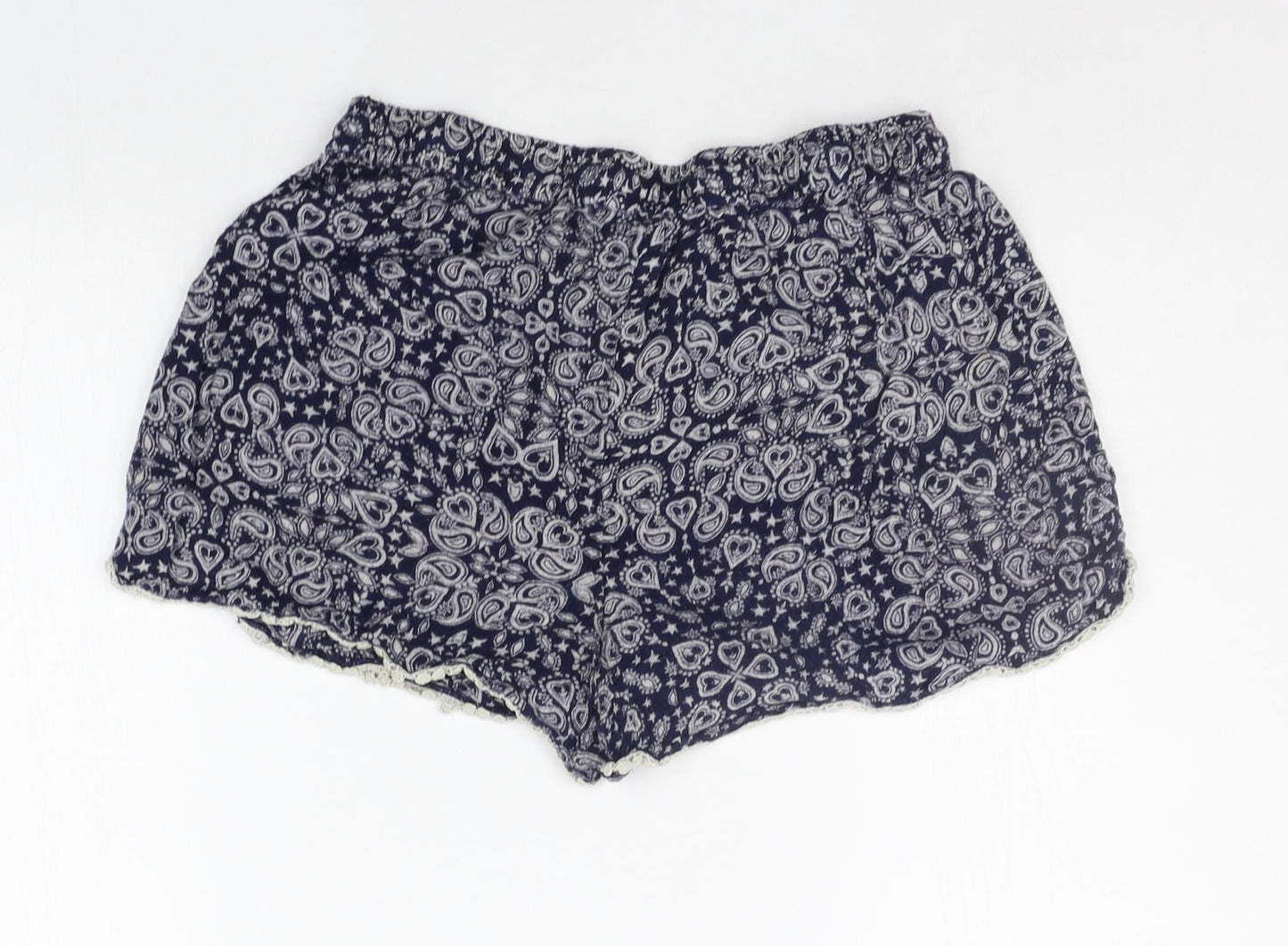 New Look Girls Blue Geometric  Culotte Shorts Size 14 Years