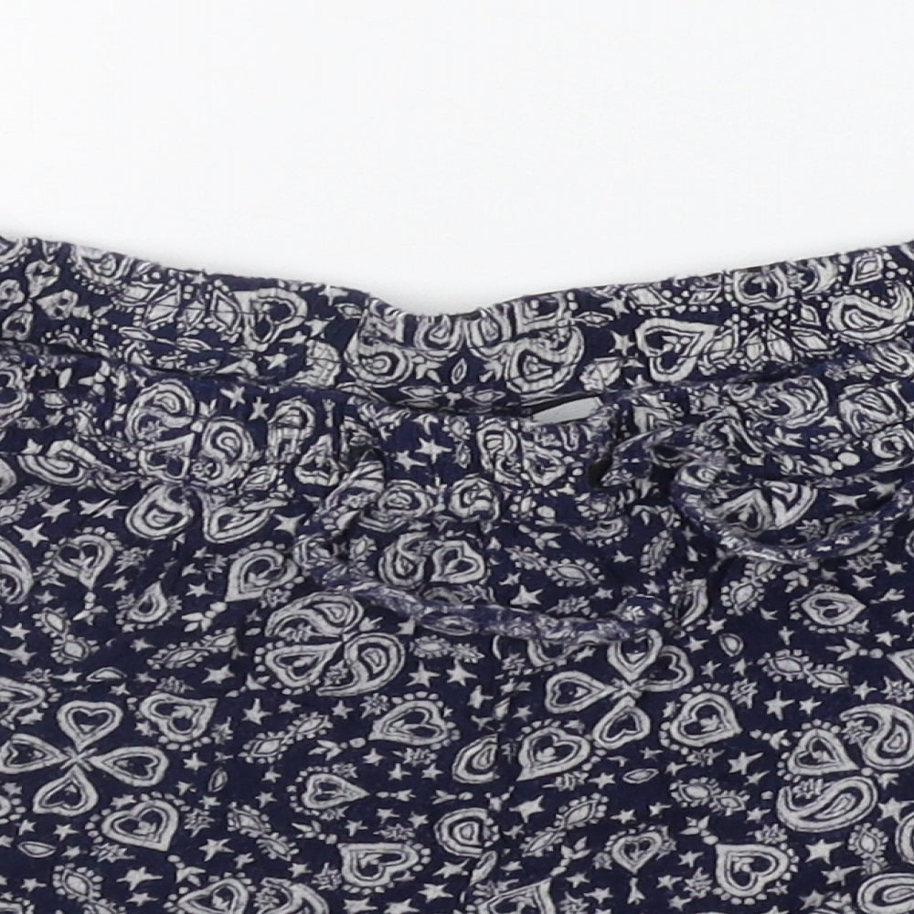 New Look Girls Blue Geometric  Culotte Shorts Size 14 Years