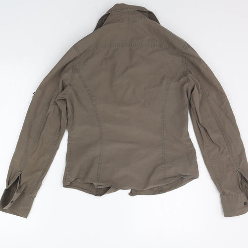NEXT Womens Brown   Basic Button-Up Size 10