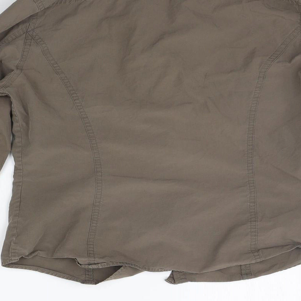 NEXT Womens Brown   Basic Button-Up Size 10