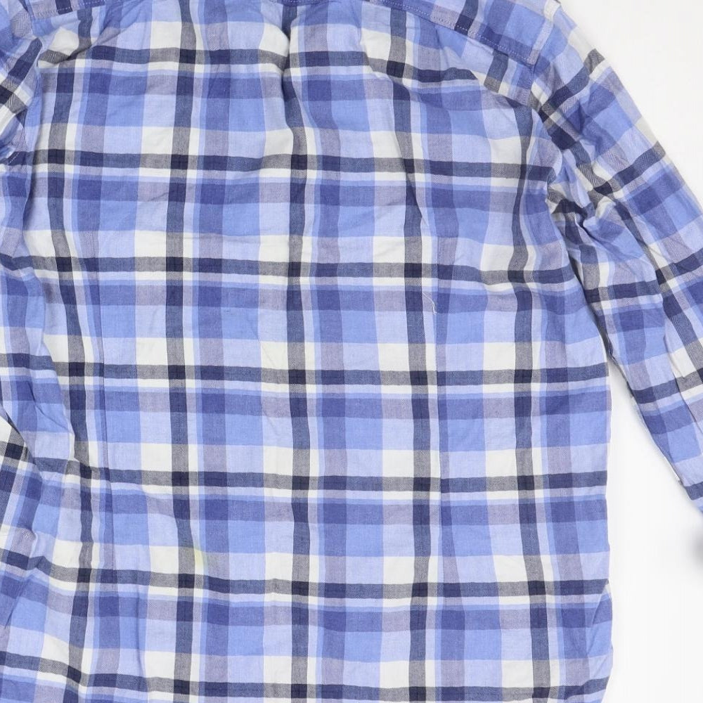 KILLER Mens Blue Check   Button-Up Size XL