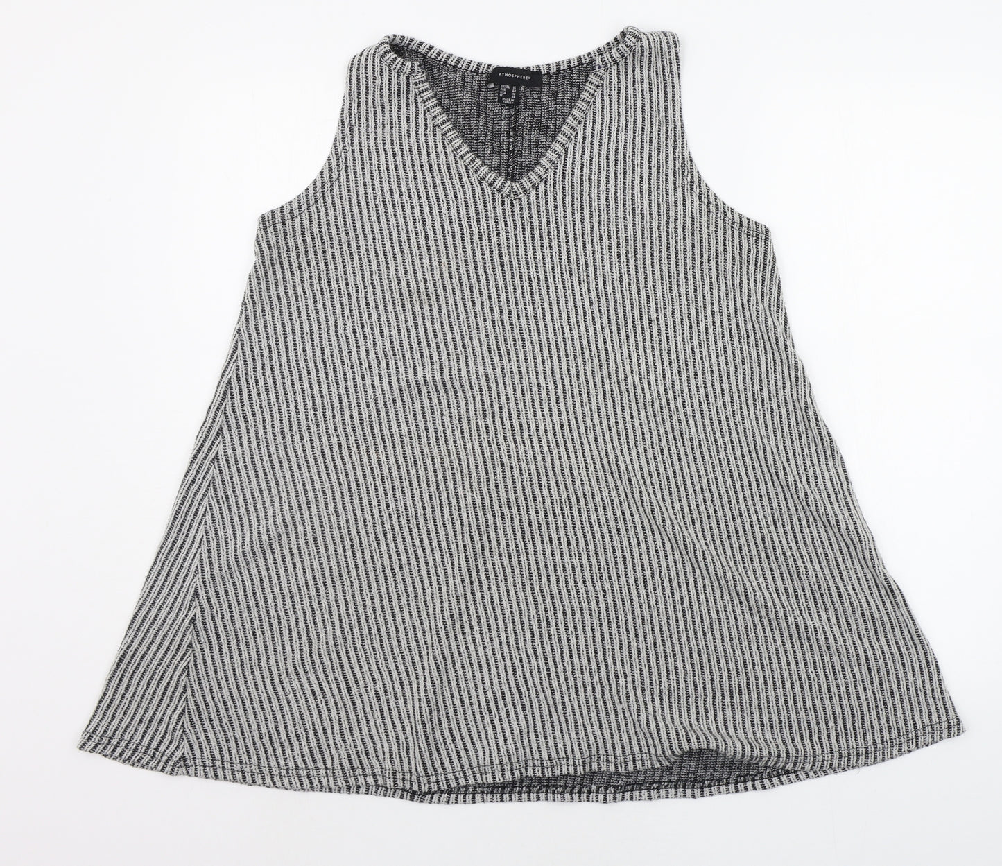 Atmosphere Womens Grey Striped  Basic Tank Size 16