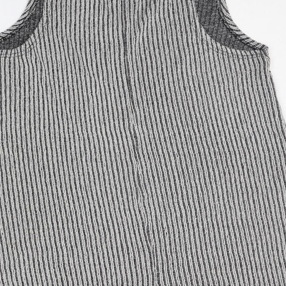 Atmosphere Womens Grey Striped  Basic Tank Size 16