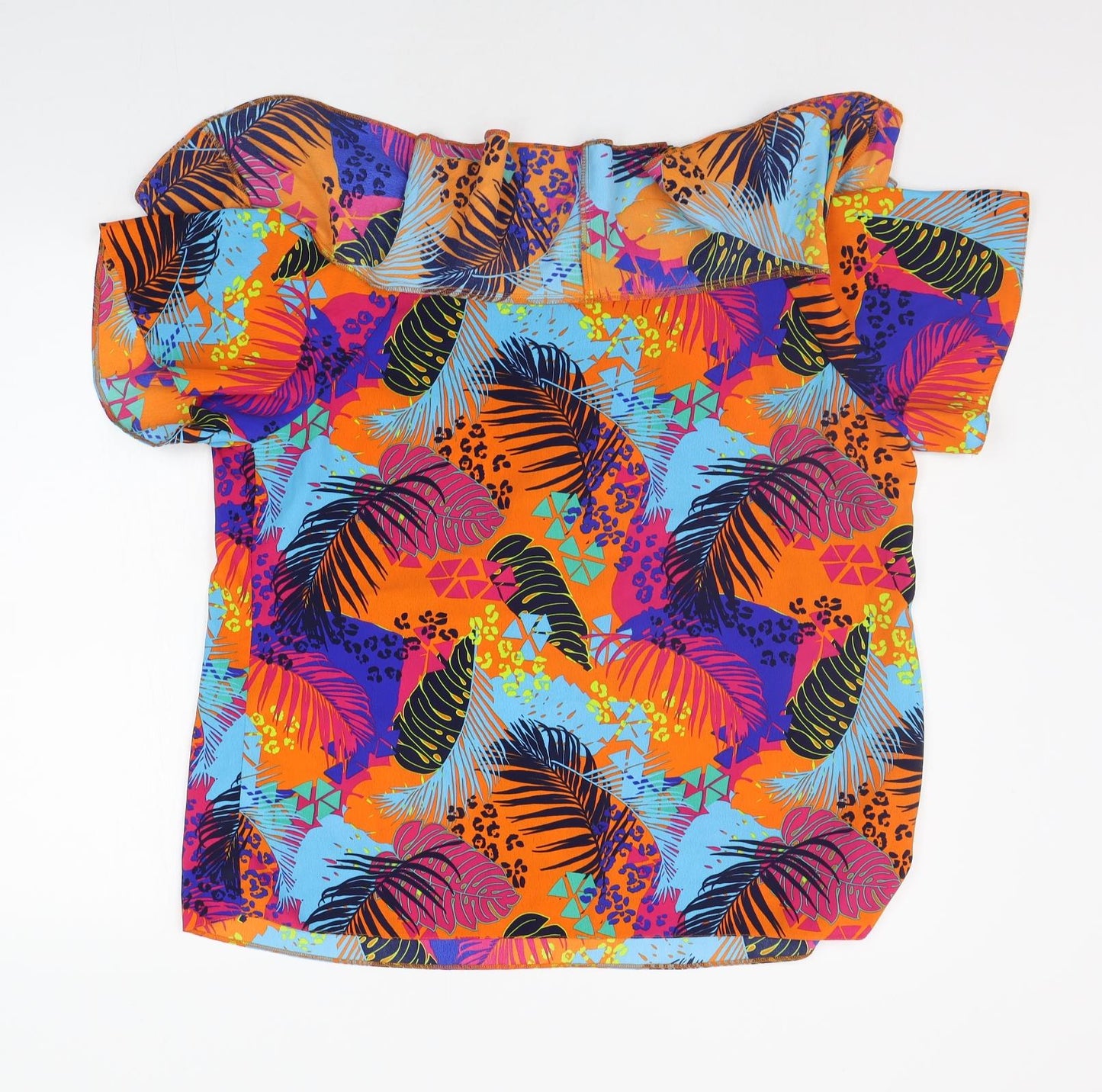 george  Womens Multicoloured Geometric  Basic Blouse Size 18