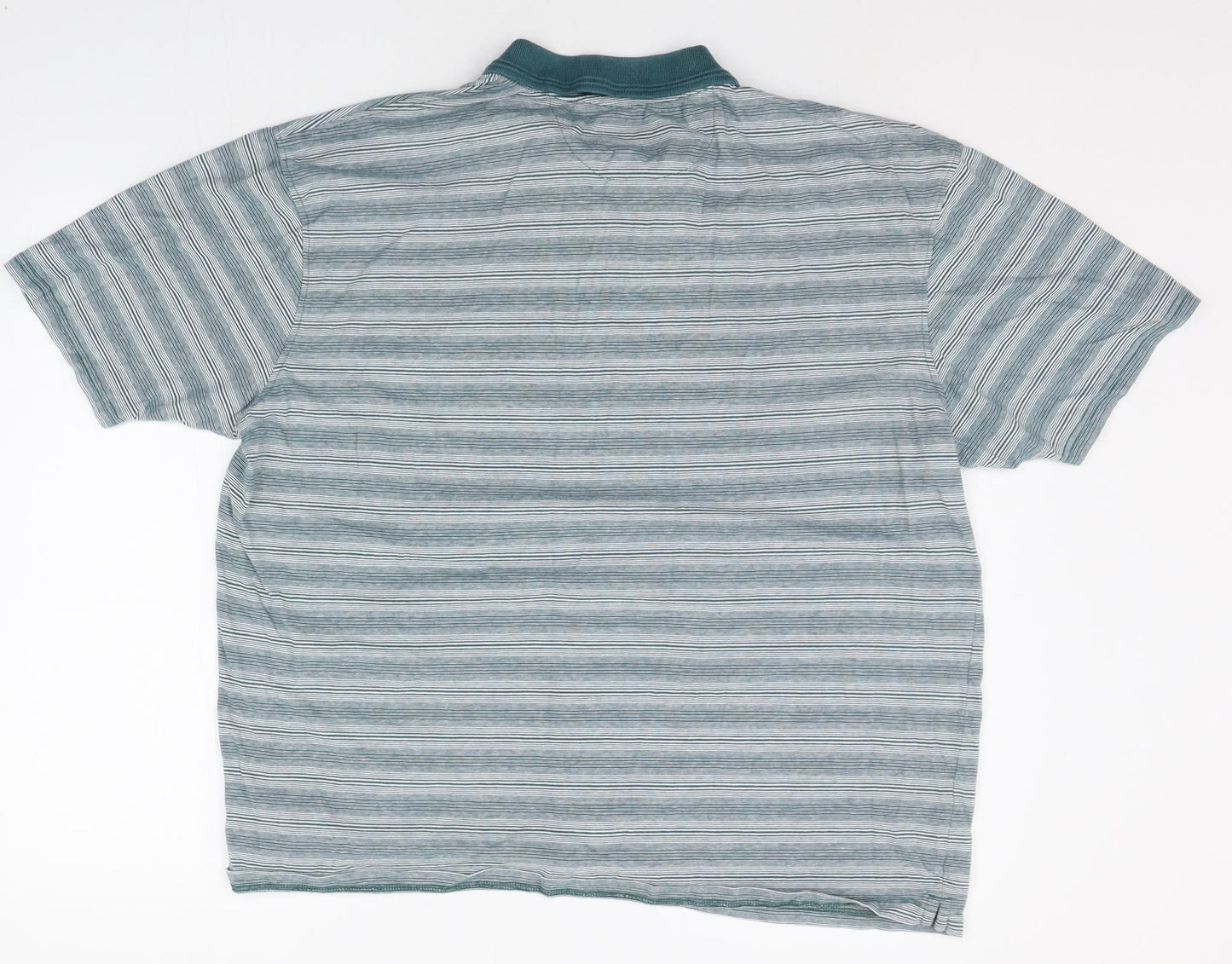 EWM Mens Green Striped   Polo Size 2XL