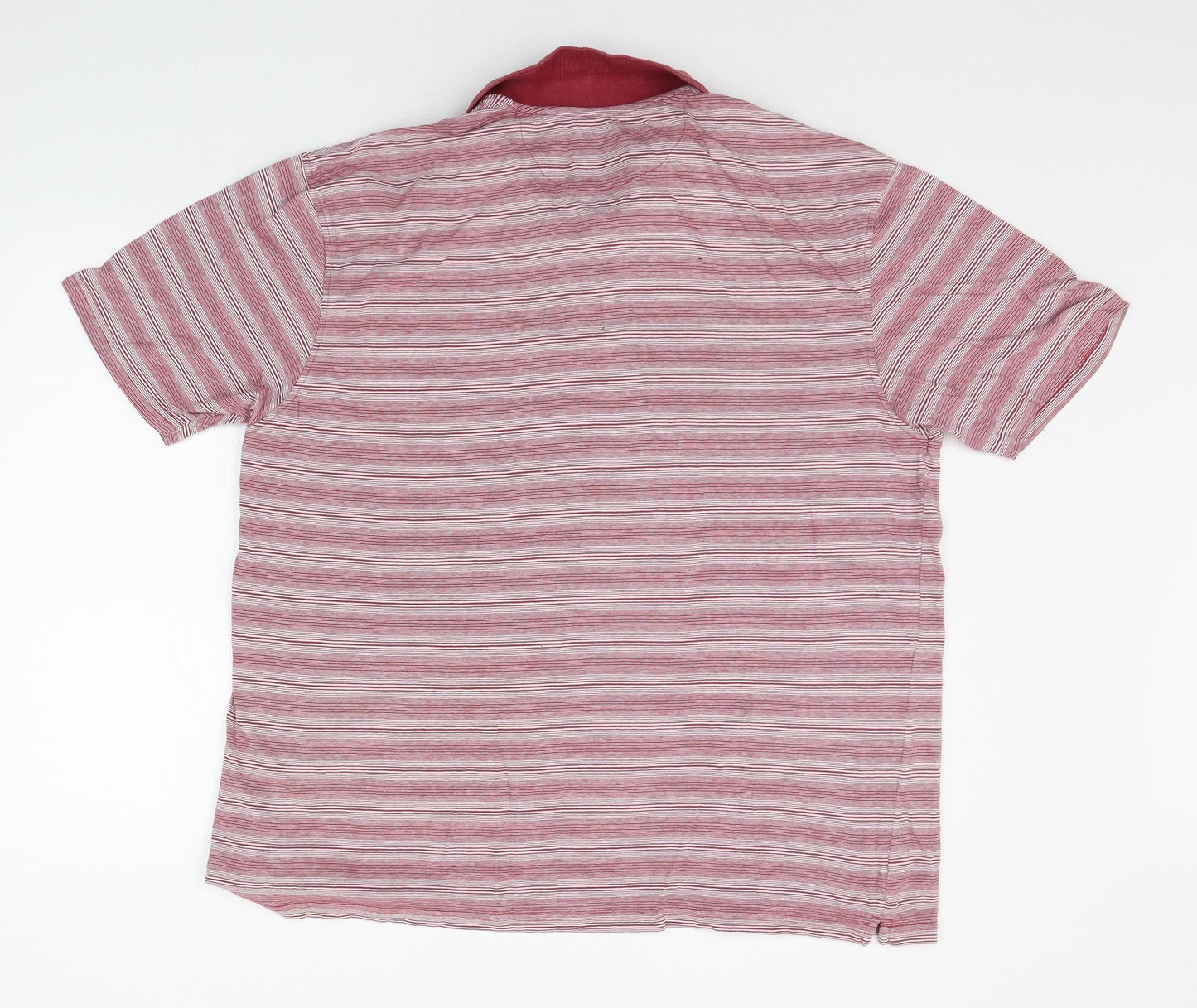 EWM Mens Red Striped   Polo Size 2XL