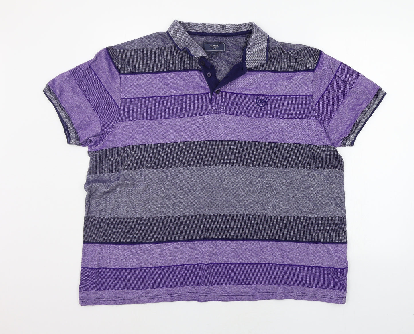 BHS Mens Pink Striped   Polo Size 2XL