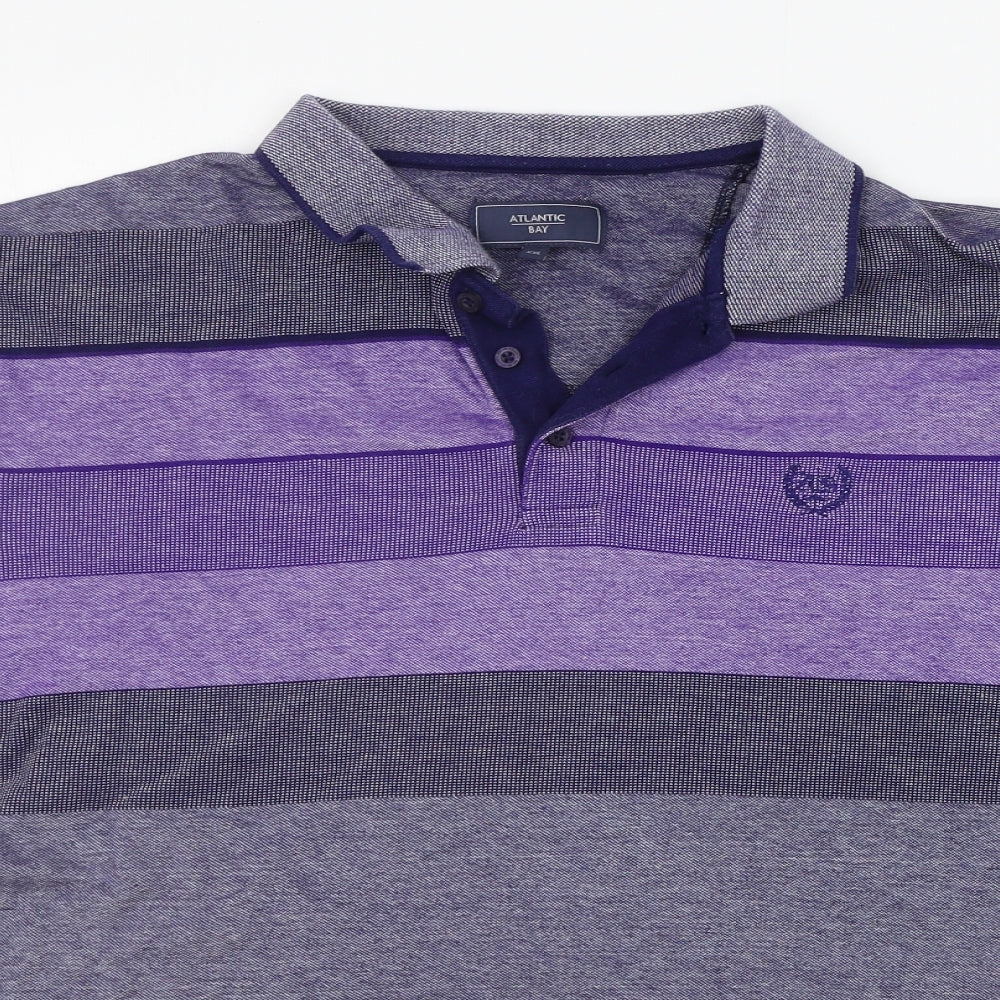 BHS Mens Pink Striped   Polo Size 2XL
