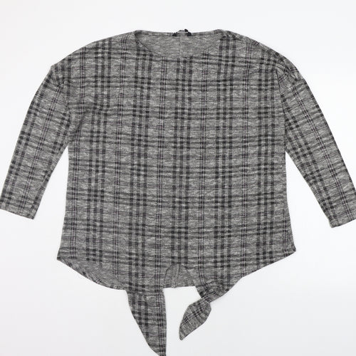 pEP&CO Womens Grey Check  Pullover Jumper Size 16