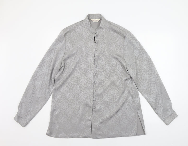 Bonmarché Womens Grey Basic Button-Up Size 16