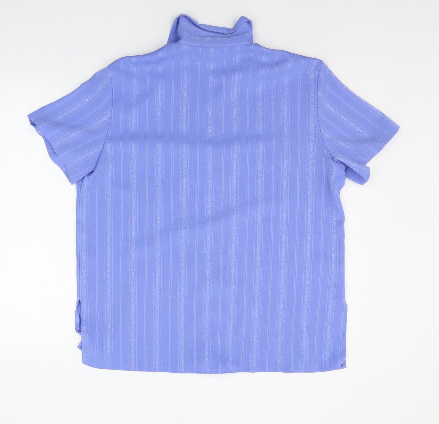 Elizabeth Shelton Womens Blue   Basic Button-Up Size 16