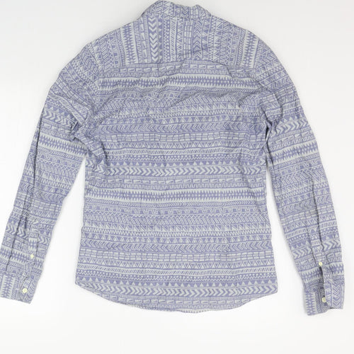 ASOS Mens Blue Geometric   Button-Up Size S