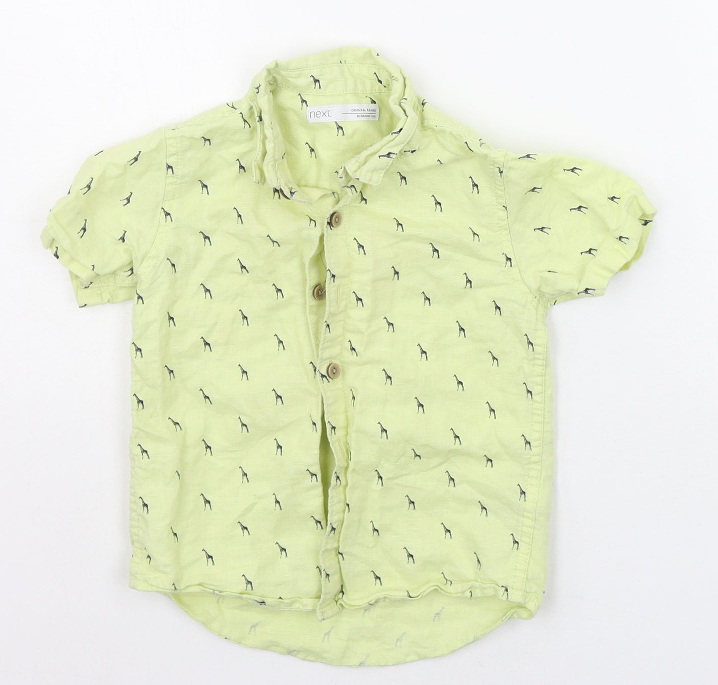 NEXT Baby Yellow Geometric  Basic Button-Up Size 12-18 Months