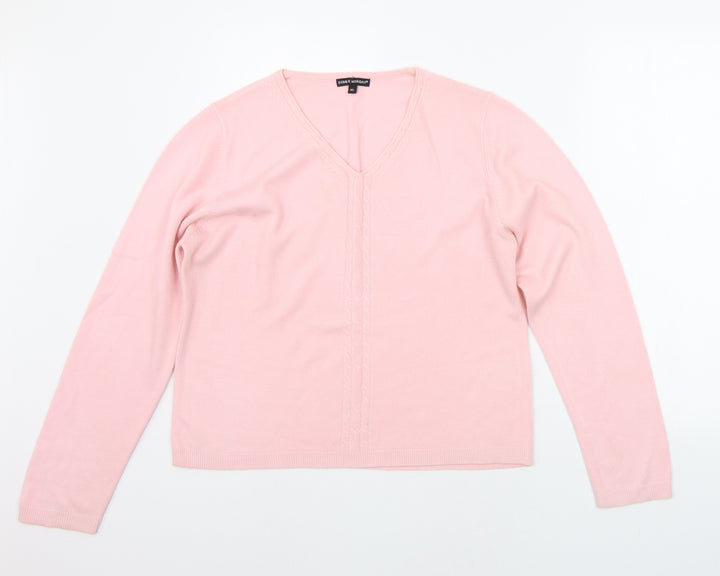 Debbie Morgan Womens Pink Pullover Jumper Size XL