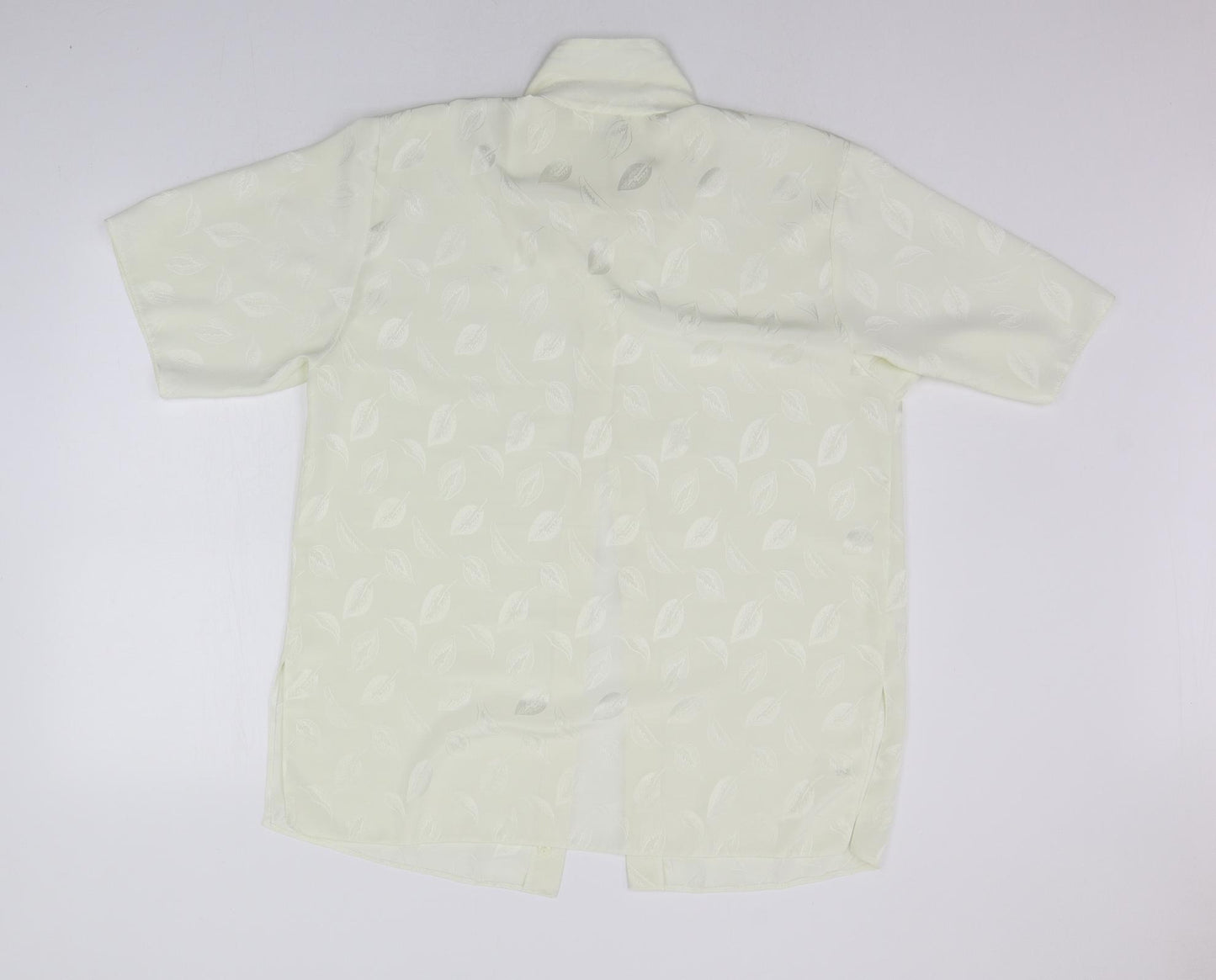Christion marcus  Womens Yellow Geometric  Basic Button-Up Size 14