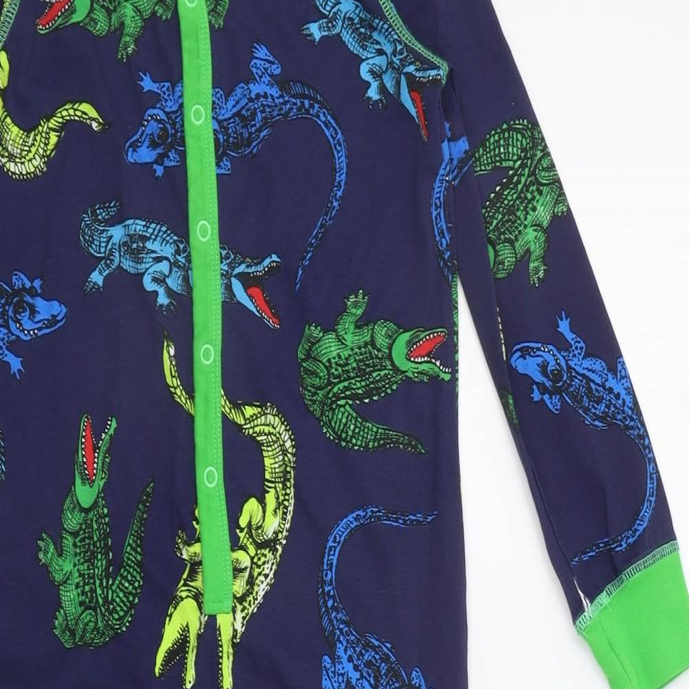TU Boys Blue Animal Print   Bodysuit Size 7-8 Years  - Crocodile print