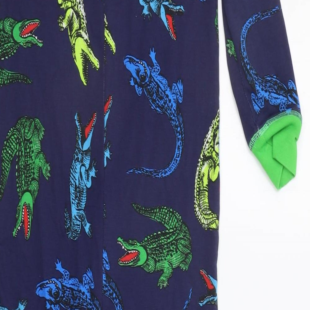 TU Boys Blue Animal Print   Bodysuit Size 7-8 Years  - Crocodile print