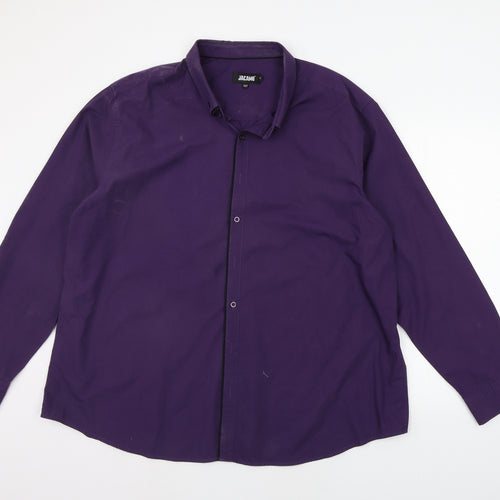 Jacamo Mens Purple Houndstooth   Button-Up Size XL