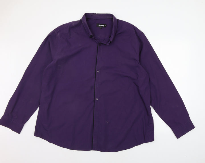 Jacamo Mens Purple Houndstooth Button-Up Size XL