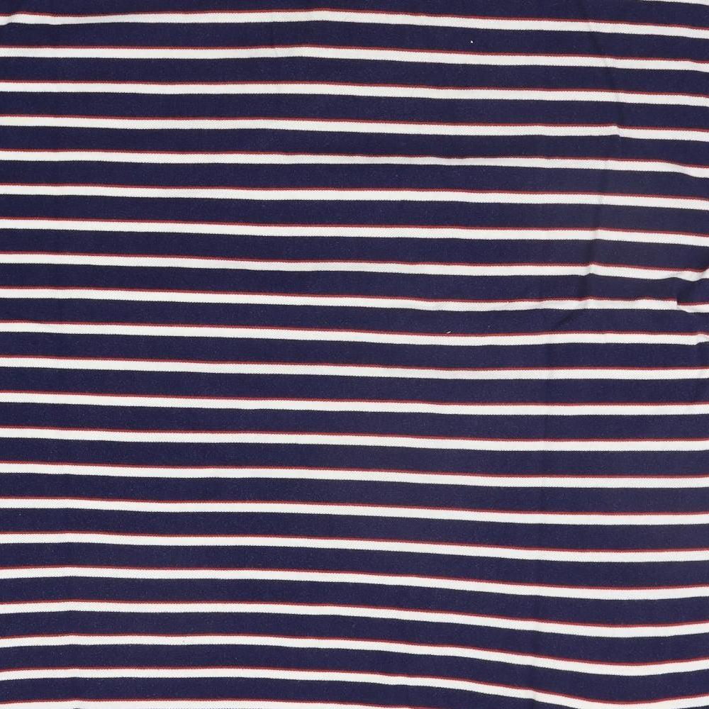 George Mens Blue Striped   Polo Size 2XL